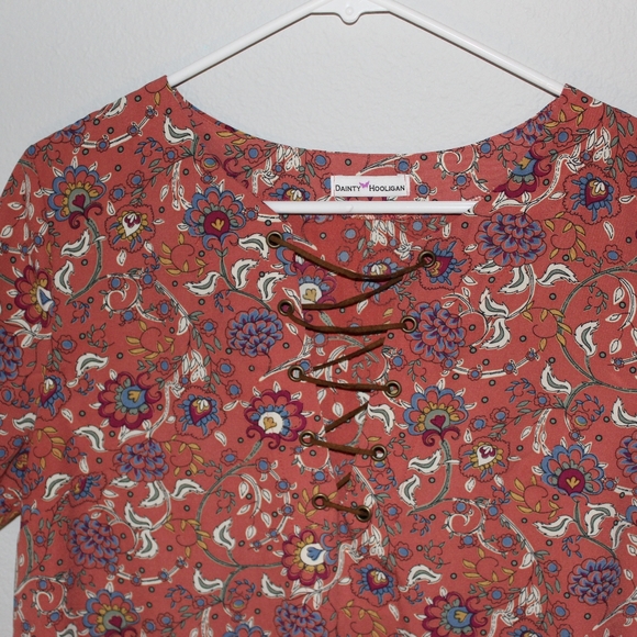 Leather Crisscross Shift Dress - Picture 2 of 6